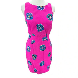 Lilly Pulitzer Shift Kirkland Mambo Flower Dress in Hot Pink Size 0